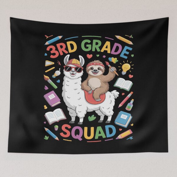 Item preview, 3rd Grade Squad Sloth With Llama First Day Of School designed and sold by SIGORDESIGN.