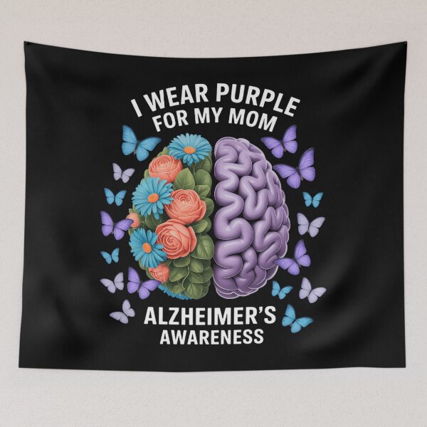 Item preview, I Wear Purple For My Mom Alzheimer's Awareness Mother designed and sold by DentistLegal.