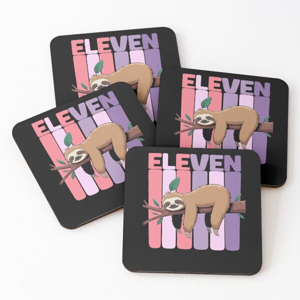 Item preview, 11 Year Old Cute Sloth Birthday Girl 11th B-day designed and sold by SIGORDESIGN.