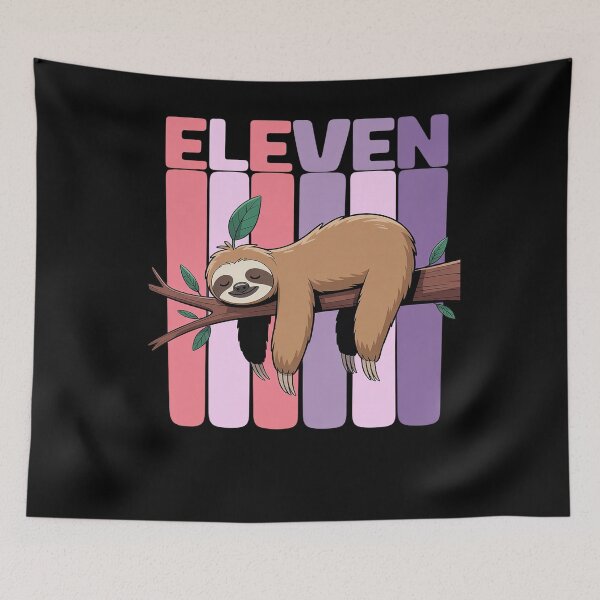 Item preview, 11 Year Old Cute Sloth Birthday Girl 11th B-day designed and sold by SIGORDESIGN.