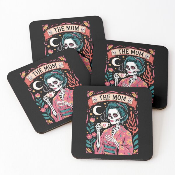 Item preview, The Mom Tarot Card Skeleton Mama Coffee Mother's Day designed and sold by DentistLegal.