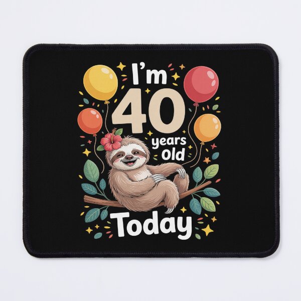 Item preview, 40th Birthday Sloth Lazy Boys Party 40 Year Old designed and sold by SIGORDESIGN.