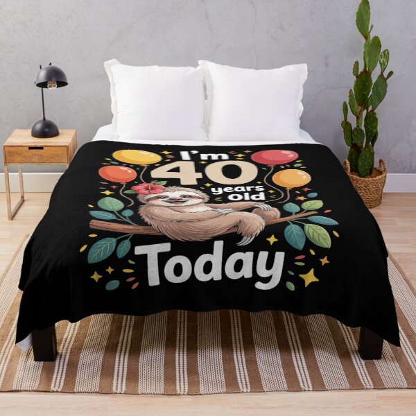 Item preview, 40th Birthday Sloth Lazy Boys Party 40 Year Old designed and sold by SIGORDESIGN.