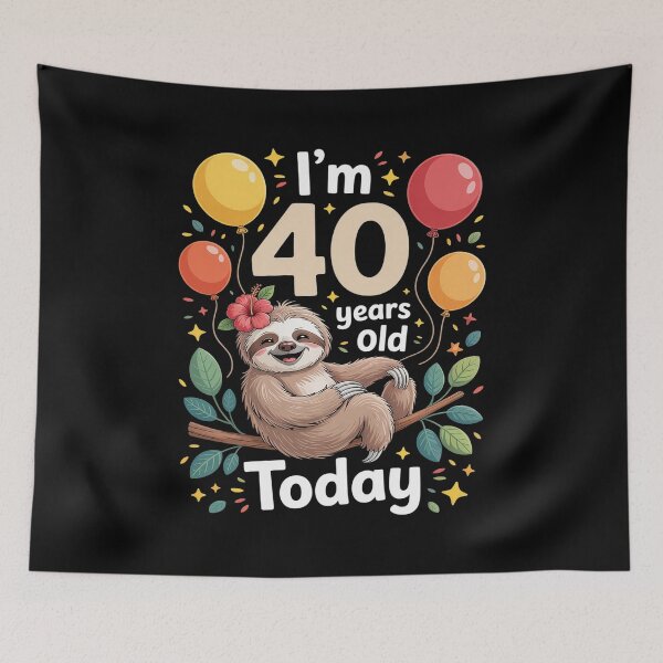 Item preview, 40th Birthday Sloth Lazy Boys Party 40 Year Old designed and sold by SIGORDESIGN.