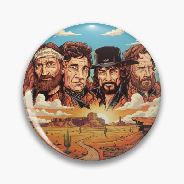 Item preview, Outlaw Highwaymen Mt. Rushmore- Willie, Cash, Waylon & Kris designed and sold by Saddle Tramp Designs.