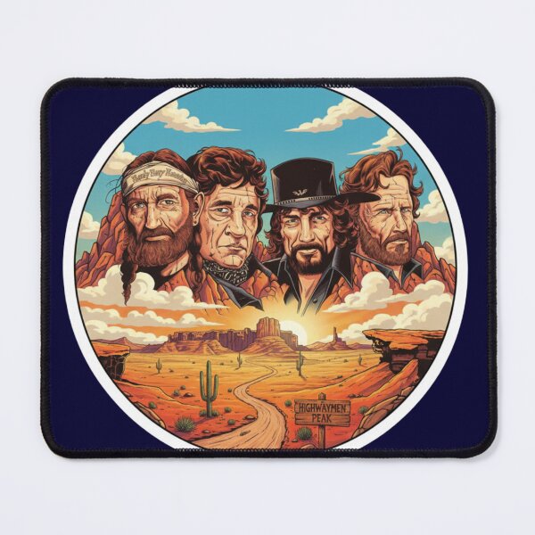 Item preview, Outlaw Highwaymen Mt. Rushmore- Willie, Cash, Waylon & Kris designed and sold by Saddle Tramp Designs.