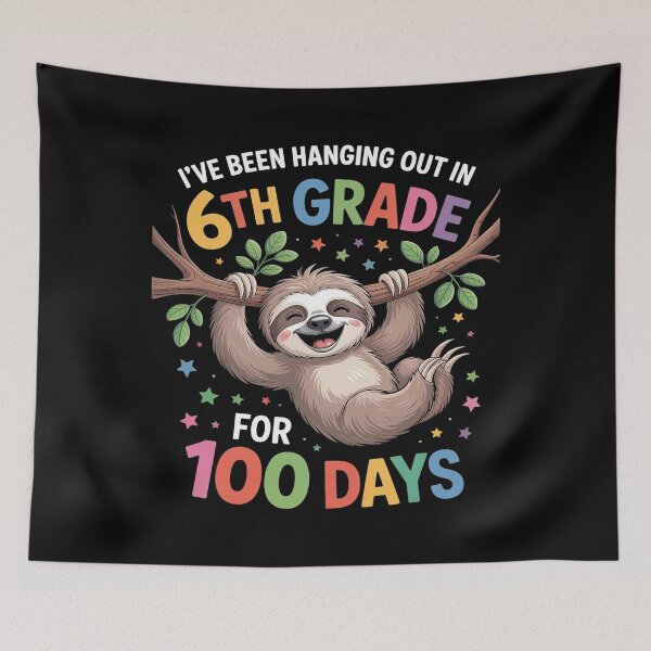 Item preview, 100th Day of School Sloth Design - 6th Grade 100 Days designed and sold by SIGORDESIGN.