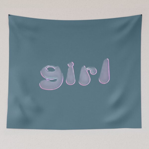 Item preview, Glossy Pastel “Girl” Typography – Soft Feminine Aesthetic designed and sold by Ashleigh David.