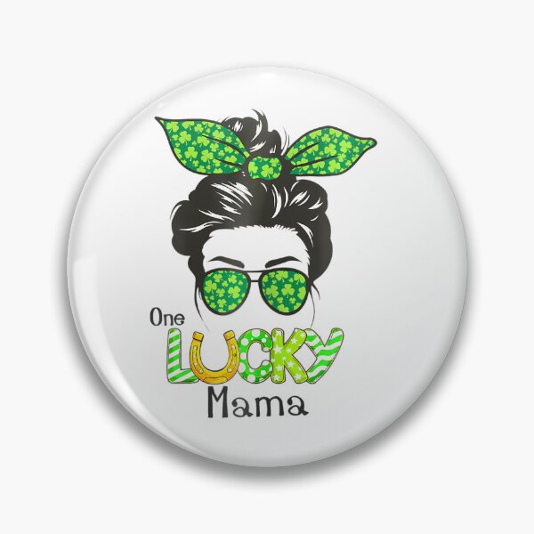 Item preview,  One Lucky Mama Messy Bun Shamrock St. Patricks Day  designed and sold by SIGORDESIGN.