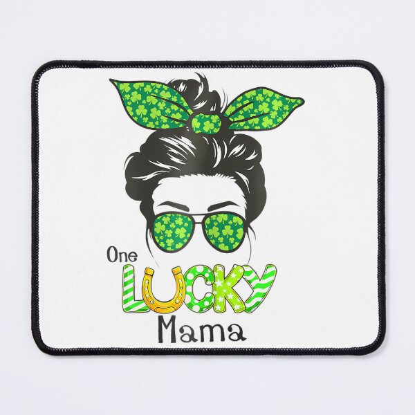 Item preview,  One Lucky Mama Messy Bun Shamrock St. Patricks Day  designed and sold by SIGORDESIGN.