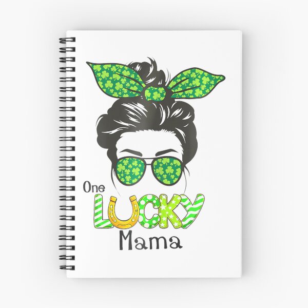 Item preview,  One Lucky Mama Messy Bun Shamrock St. Patricks Day  designed and sold by SIGORDESIGN.