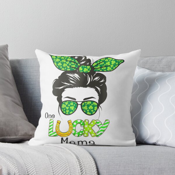 Item preview,  One Lucky Mama Messy Bun Shamrock St. Patricks Day  designed and sold by SIGORDESIGN.