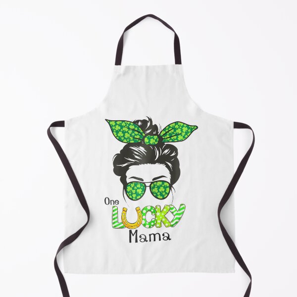 Item preview, One Lucky Mama Messy Bun Shamrock St. Patricks Day designed and sold by SIGORDESIGN.