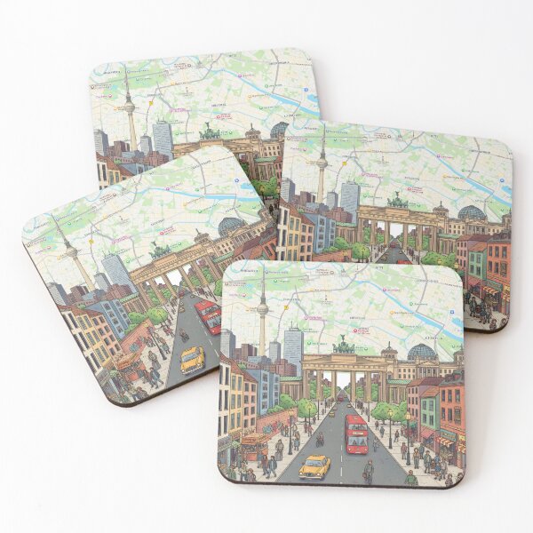 Item preview, Berlin Map Cityscape Art Print designed and sold by shopcanva.