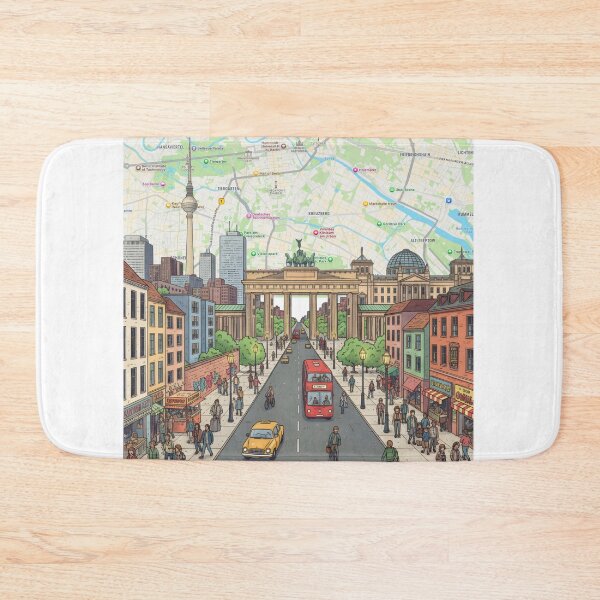 Item preview, Berlin Map Cityscape Art Print designed and sold by shopcanva.
