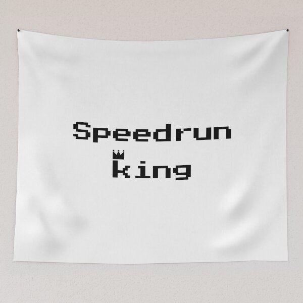 Item preview, Speedrun King – Retro Pixel Gamer Text Design designed and sold by PHRASEandSTYLE.