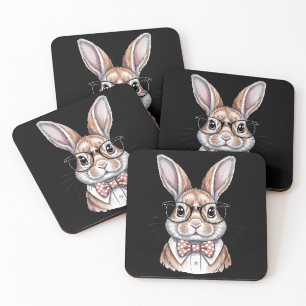Item preview, Cute Bunny With Glasses Rabbit Easter Day designed and sold by VENOM0RIOT.