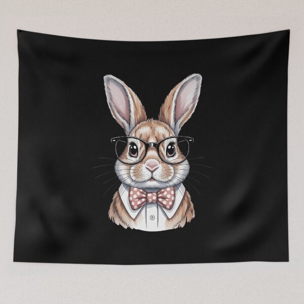 Item preview, Cute Bunny With Glasses Rabbit Easter Day designed and sold by VENOM0RIOT.