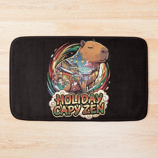 Item preview, Kawaii Holiday Capybara Anime Manga Christmas T-Shirt designed and sold by Thaivi Design.