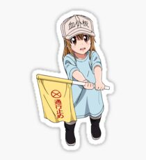 Kawaii Platelet Flag - Hataraku Saibou, Cells at Work! Sticker