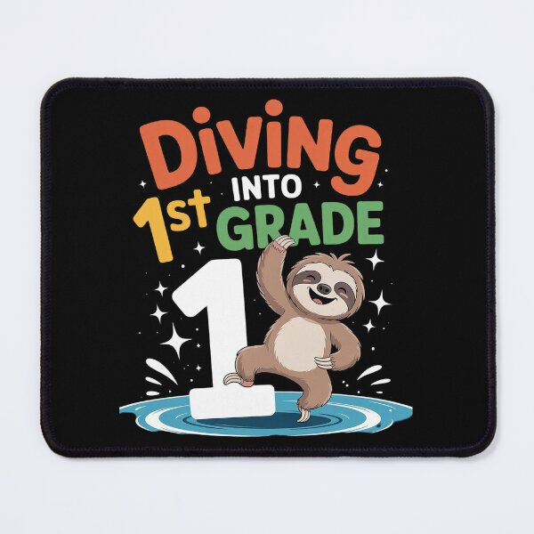 Item preview, Cute Sloth Diving Into 1ST Grade Tshirt First Day Of School designed and sold by SIGORDESIGN.