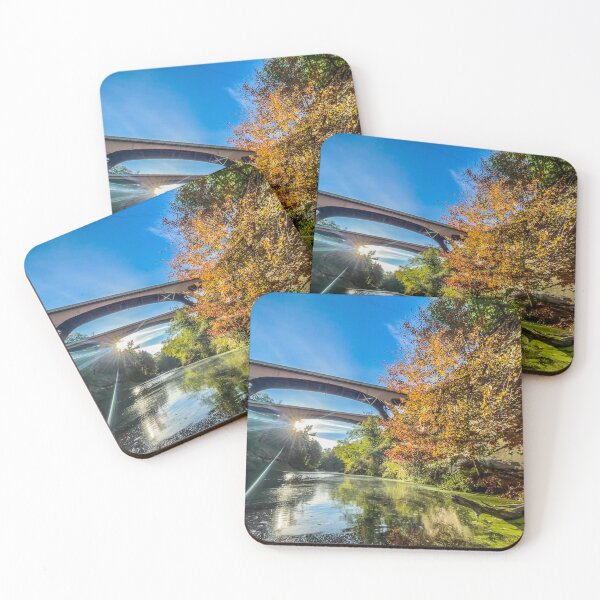 Item preview, Mirror Lake Sun Rays Under the Bridge – Wisconsin Nature Photography designed and sold by aadventures.