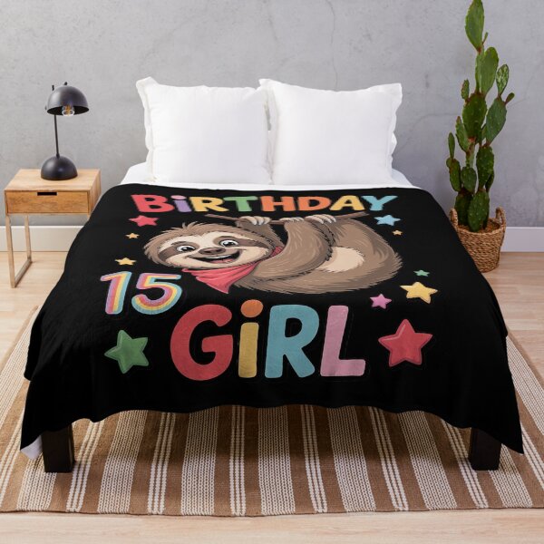 Item preview, Girl 15th Birthday Sloth 15 Year Old B-day Party Kids designed and sold by SIGORDESIGN.
