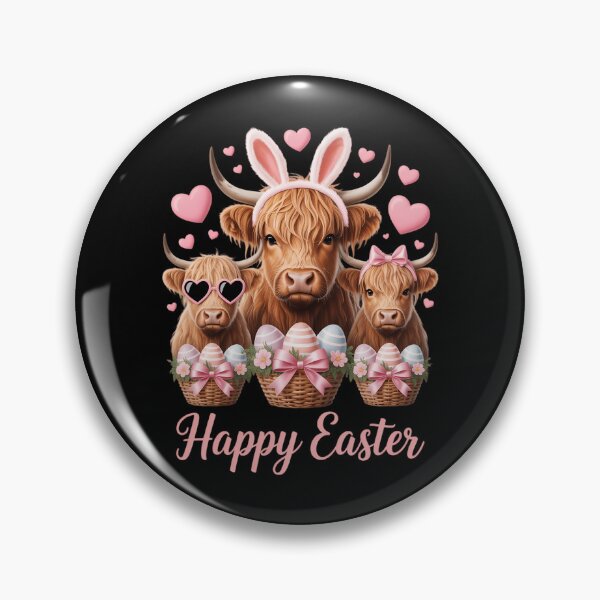 Item preview, Happy Easter Day Highland Cow Kids Western Cute Cow designed and sold by VENOM0RIOT.