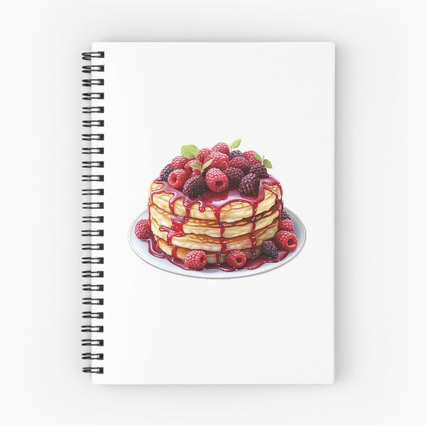 Item preview, "Raspberry Pancake | Raspberries Sticker | Sweet Berry Aesthetic Art" designed and sold by Mandayartstudio.