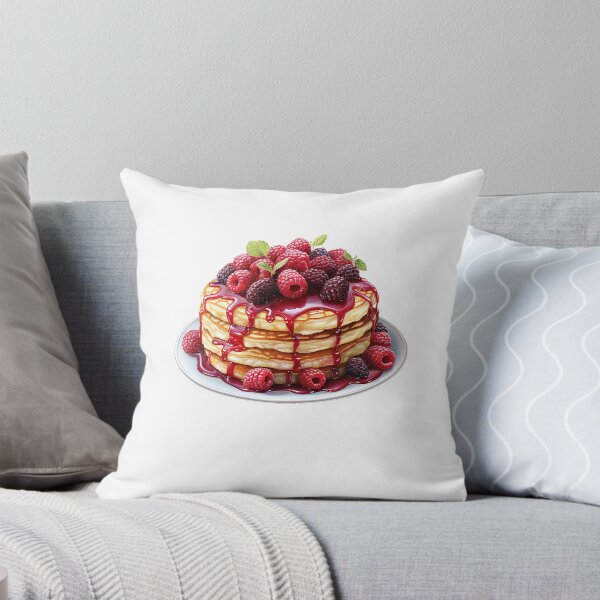 Item preview, "Raspberry Pancake | Raspberries Sticker | Sweet Berry Aesthetic Art" designed and sold by Mandayartstudio.