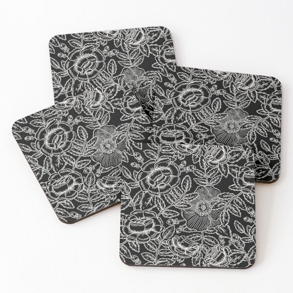Item preview, French Country Rose - Black + White designed and sold by latheandquill.