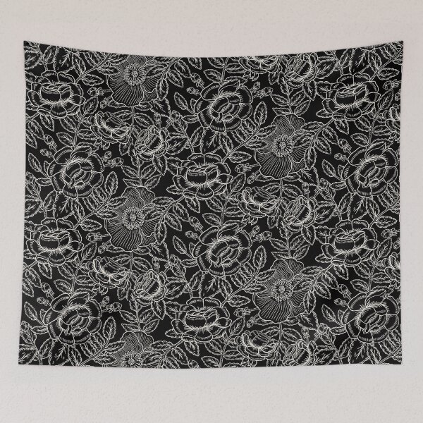 Item preview, French Country Rose - Black + White designed and sold by latheandquill.