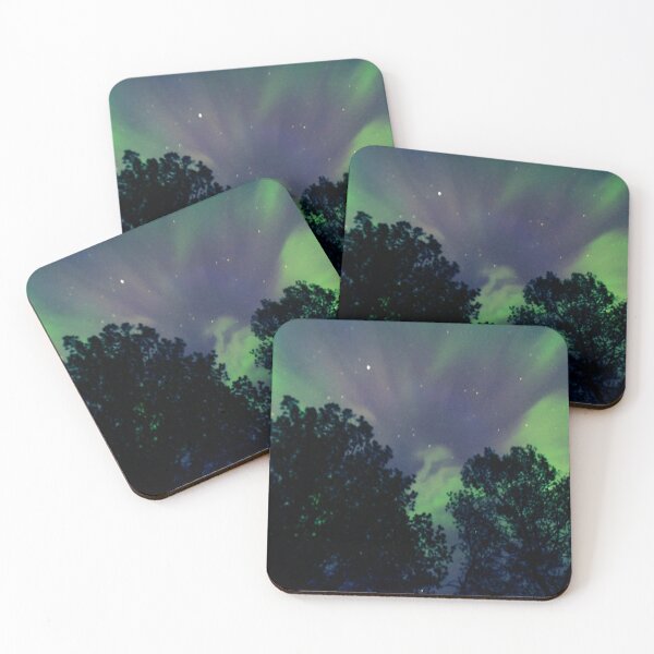 Item preview, Northern Lights Over Wisconsin Trees designed and sold by aadventures.