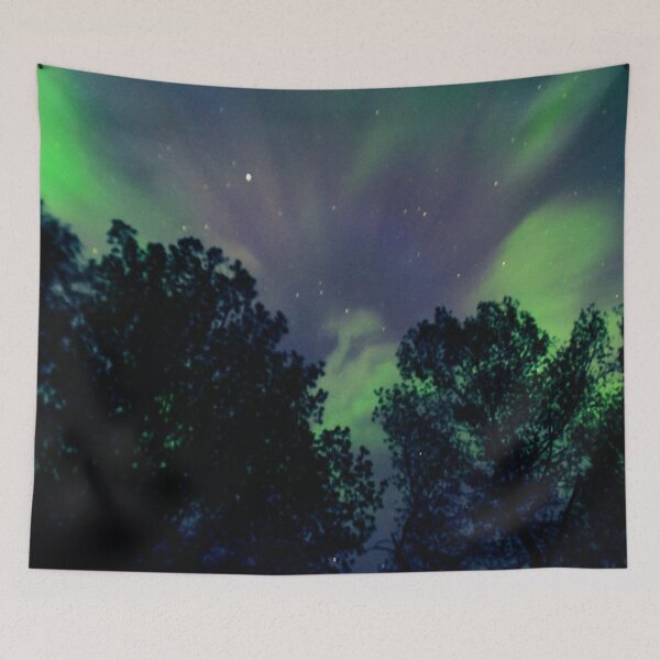 Item preview, Northern Lights Over Wisconsin Trees designed and sold by aadventures.