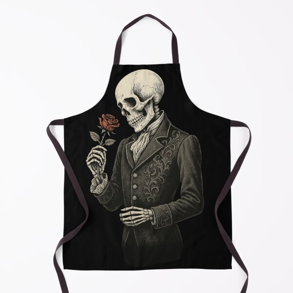 Item preview, Victorian Skeleton Gentleman with Rose – Gothic Romantic Skull Art designed and sold by Mouraludia.