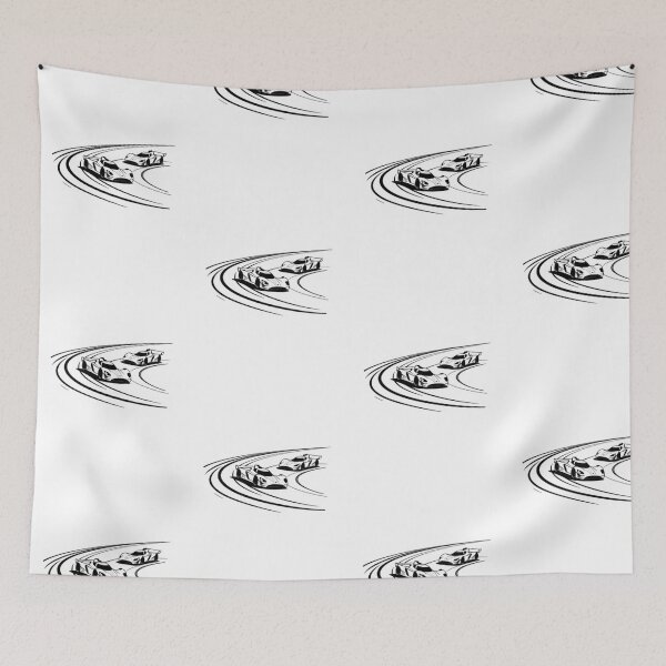 Item preview, A race car speeding through a sharp curve on a racetrack_27_side view designed and sold by Aariq.