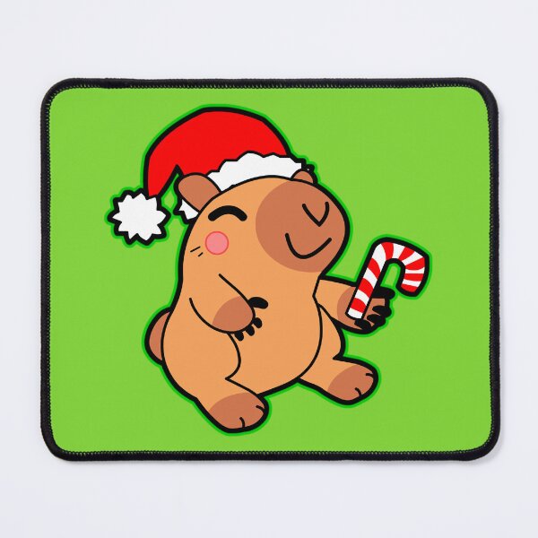 Item preview, Capybara With Santa Hat designed and sold by fantasmahappy.