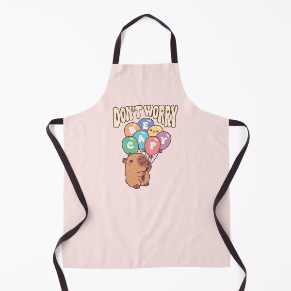 Item preview, Cute Capybara With Balloons Don't Worry Be Capy designed and sold by rustydoodle.