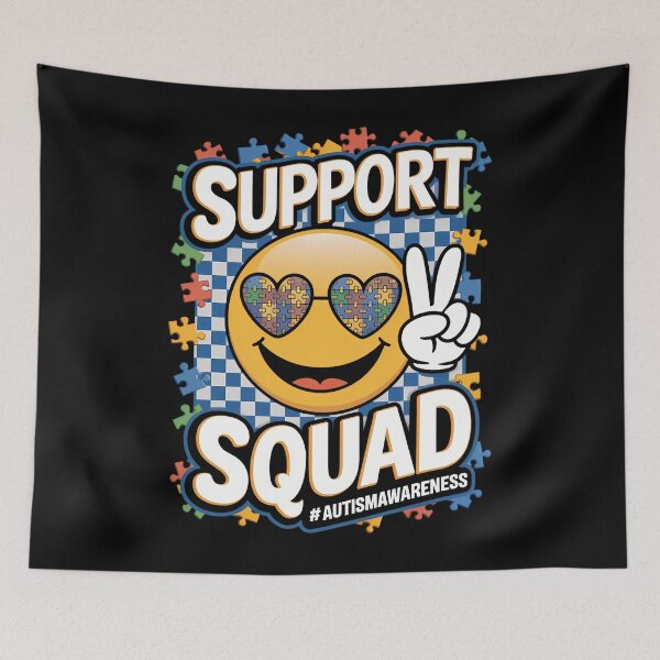 Item preview, Support Squad Autism Awareness Smile Face designed and sold by JonathalIngham.