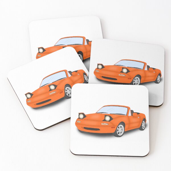 Item preview, Orange Mazda MK1 MX5 Miata designed and sold by Cl03xoart.