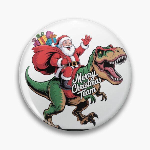 Item preview, Funny Santa Riding Dinosaur Christmas Xmas Gift Idea Santa's Merry Christmas squad  designed and sold by kaka8888.