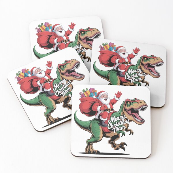 Item preview, Funny Santa Riding Dinosaur Christmas Xmas Gift Idea Santa's Merry Christmas squad  designed and sold by kaka8888.