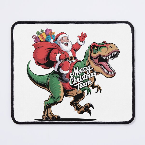 Item preview, Funny Santa Riding Dinosaur Christmas Xmas Gift Idea Santa's Merry Christmas squad designed and sold by kaka8888.