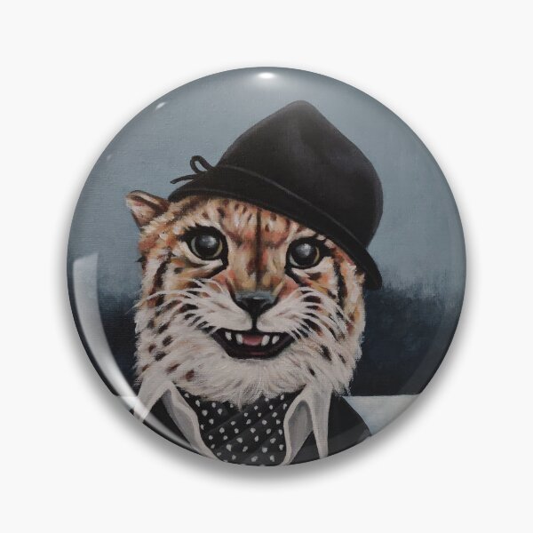 Item preview, A smiling cheetah wearing urban fashion. designed and sold by EmilyDouArt.