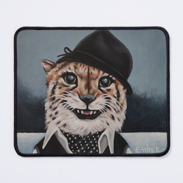 Item preview, A smiling cheetah wearing urban fashion. designed and sold by EmilyDouArt.
