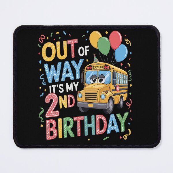 Item preview, Out of my way it's my 2nd birthday School Bus Theme Party designed and sold by Moxizz.