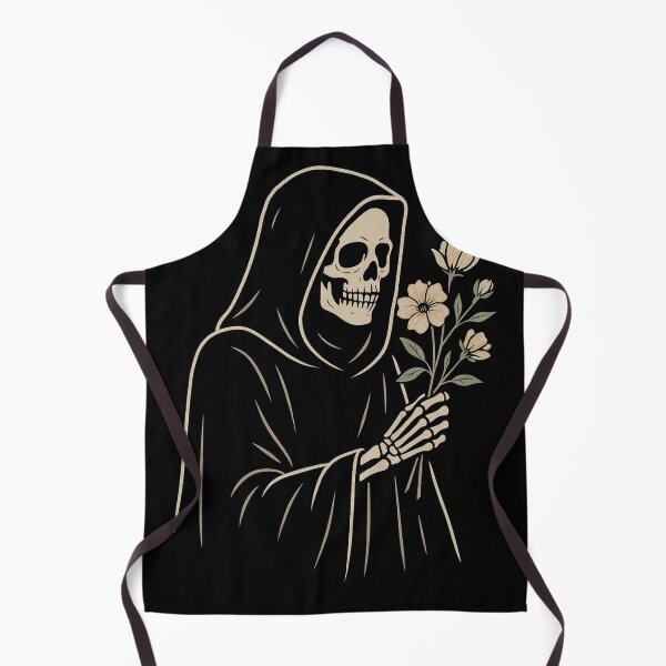 Item preview, Gentle Grim Reaper – Soft Goth Skeleton with Flowers designed and sold by Mouraludia.