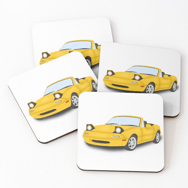 Item preview, Yellow Mazda MK1 MX5 Miata designed and sold by Cl03xoart.