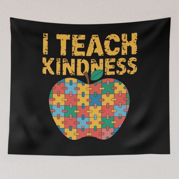Item preview, Autism Teacher I Teach Kindness Apple Puzzle Awareness designed and sold by JonathalIngham.