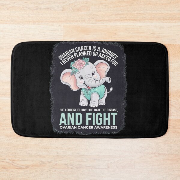 Item preview, Ovarian Cancer Fighter Warrior Elephant Ovarian Cancer designed and sold by Moxizz.